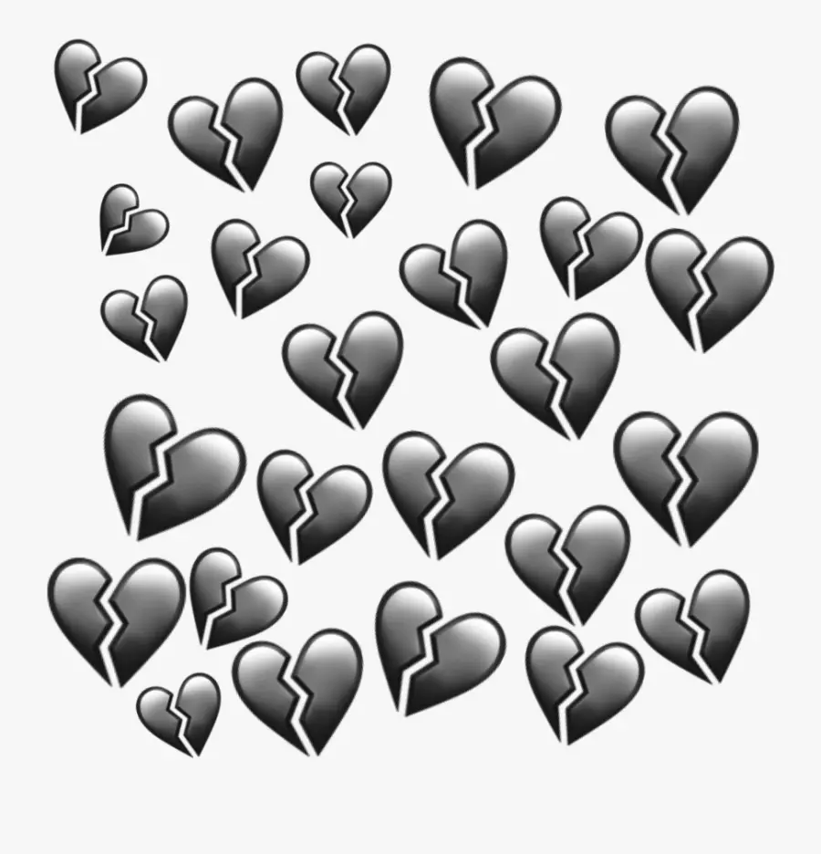Sad image with broken heart emoji and gray theme for your phone background