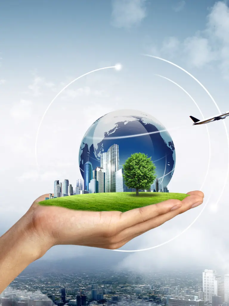 Special HD View with Earth Graphics for Company Profiles