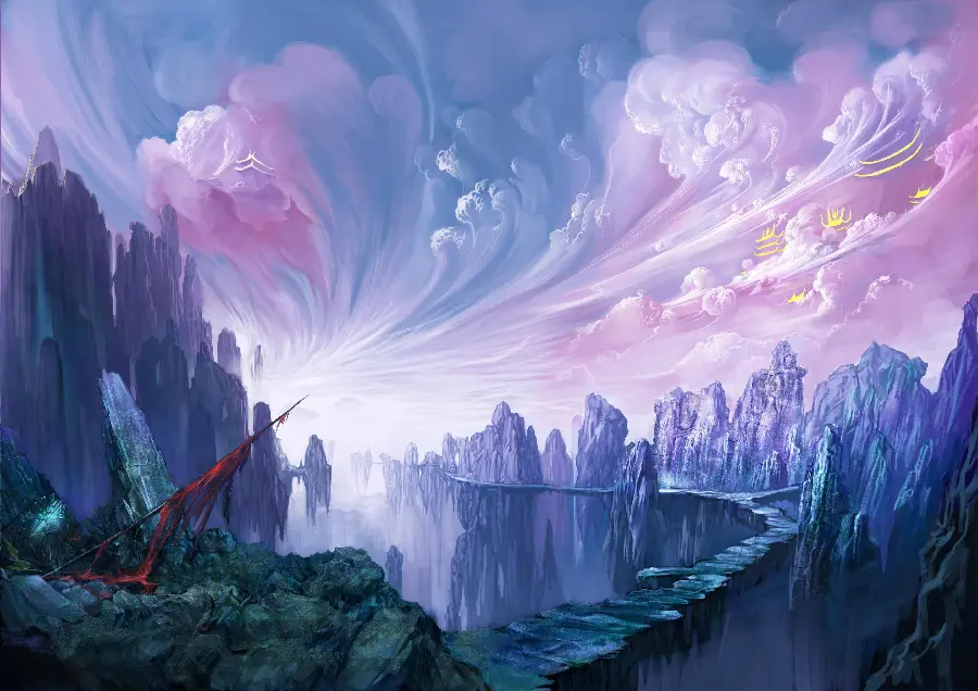 Download new background 1401 from the purple magical land 