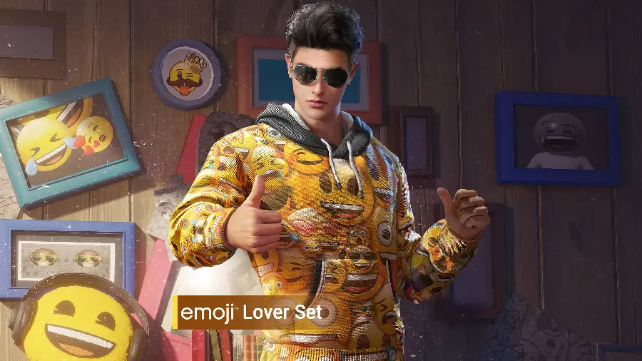 New graphic image of boy in HD emoji design clothes