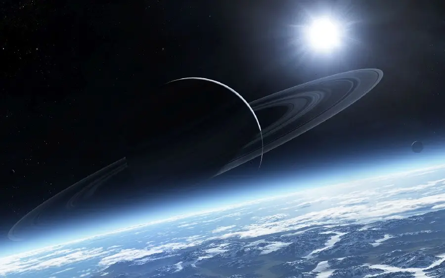 Amazing view of the planet Saturn from the Earth for Instagram 