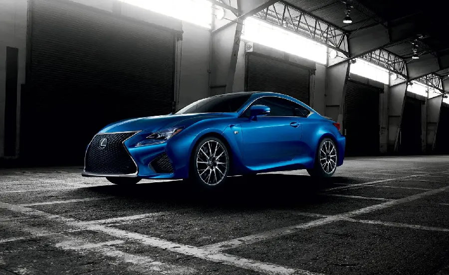 Fresh background of a blue Lexus RC F in HD quality suitable for tablets