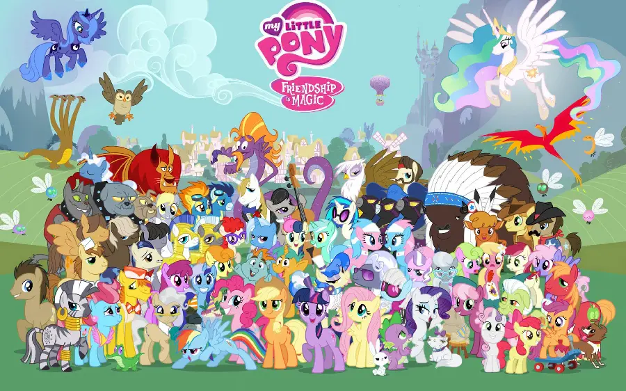 The most beautiful famous pony animation poster with high quality