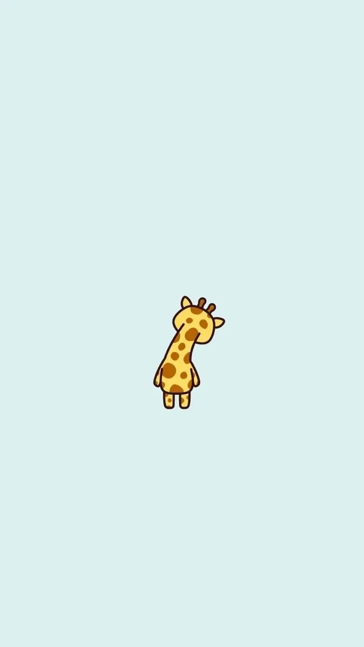 Download minimal wallpaper of a cute little giraffe from the back angle for your phone