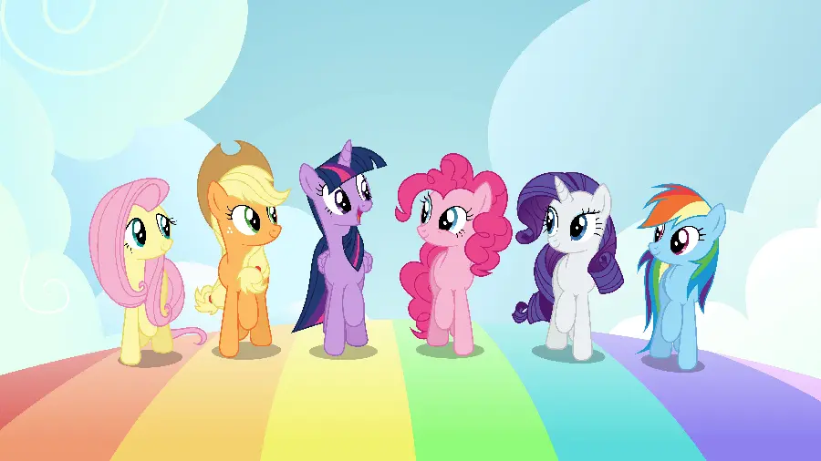 Rainbow background photo from the famous cartoon My Little Pony
