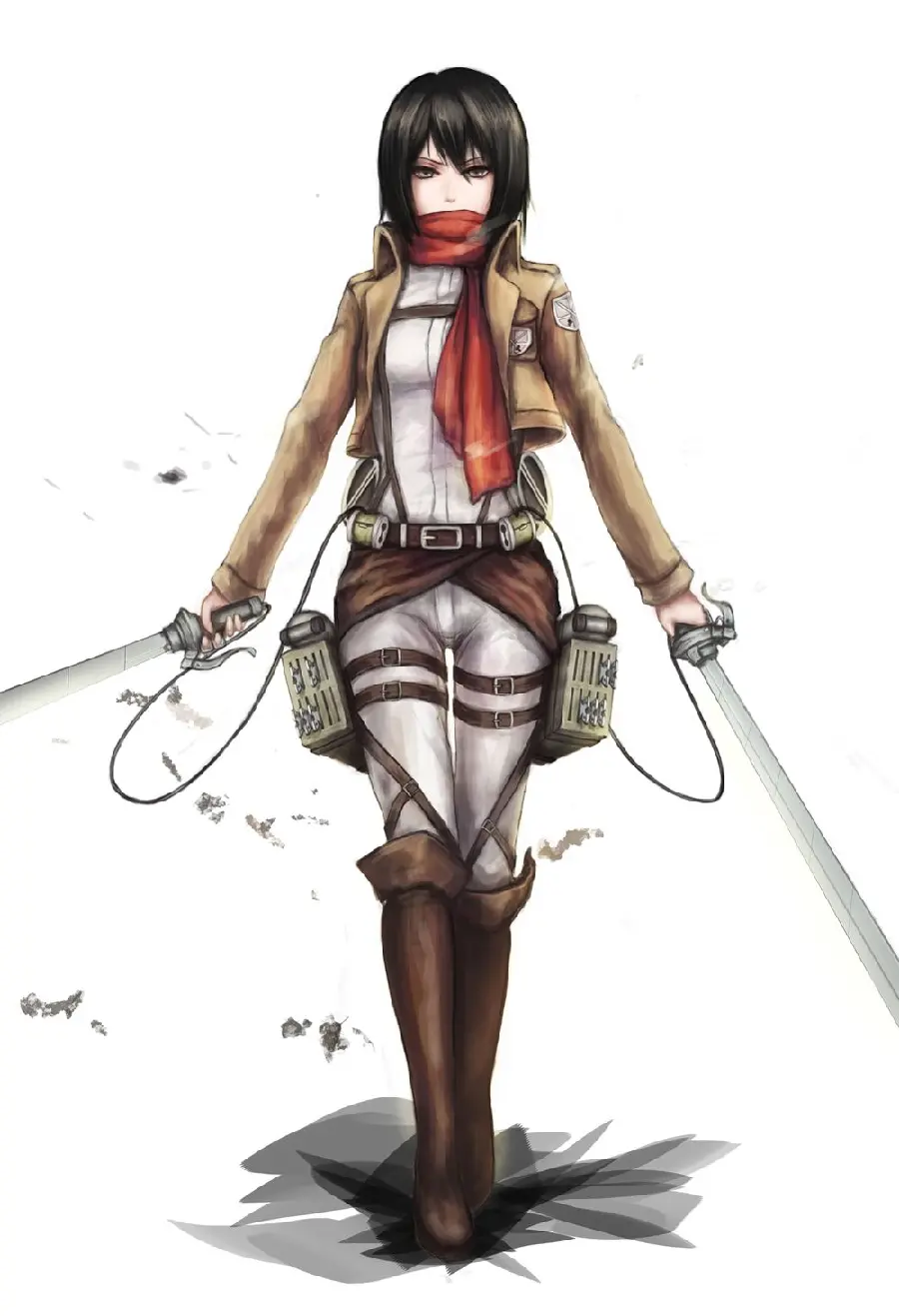 Mikasa Ackerman in an Interesting and Impressive Front View in 8K Quality