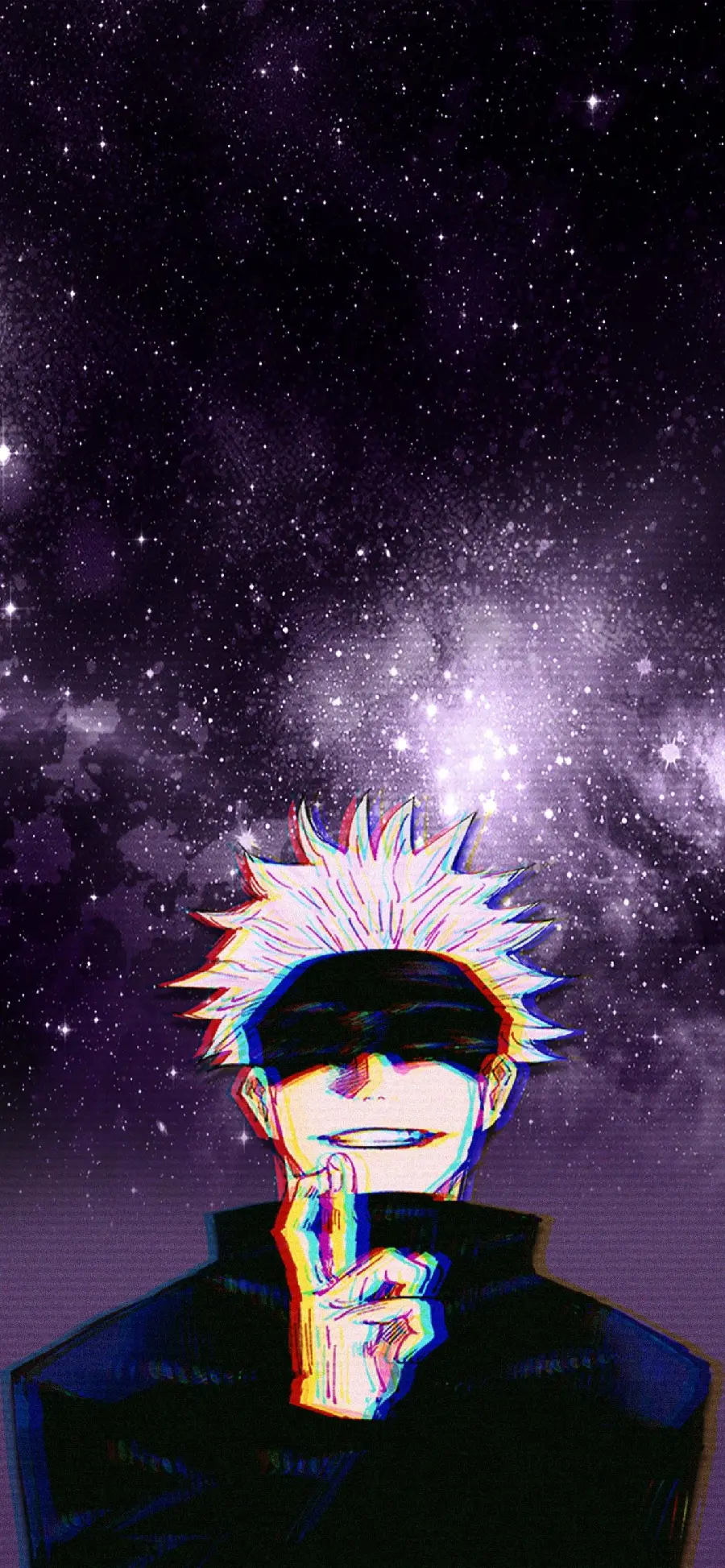 Gorgeous and sparkling wallpaper of the character Satoru Gojo for the phone 
