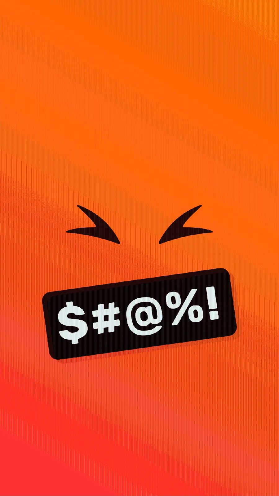 Red background with an angry emoji design in 4K quality