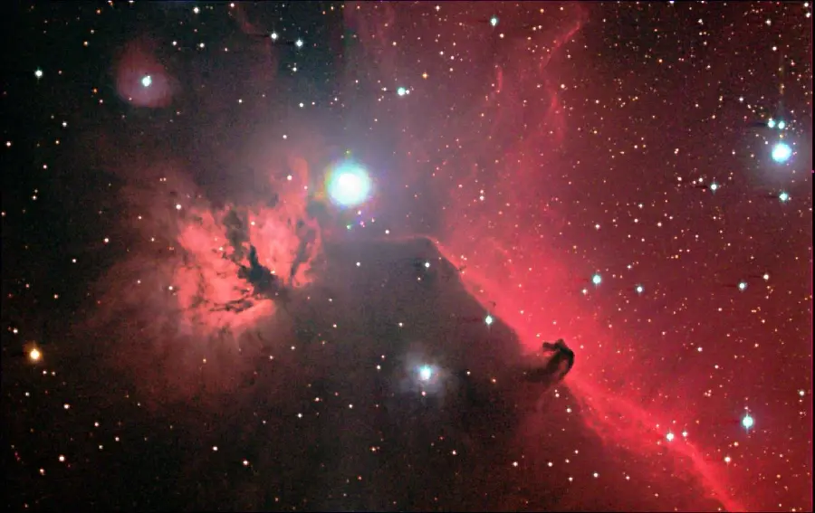 Download a huge stock photo of the Horsehead Nebula with a view