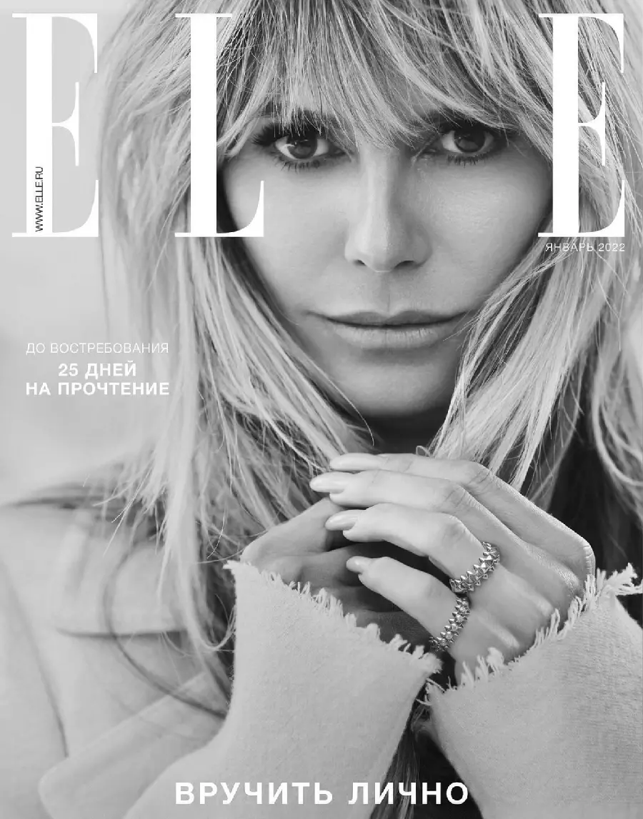 Download black and white and attractive journal picture of Heidi Klum in HD quality