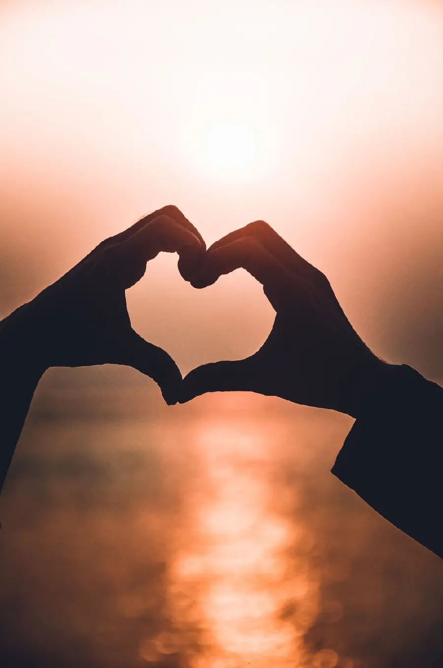 The hottest image of a heart with hands in the sunset in very good quality for your profile 