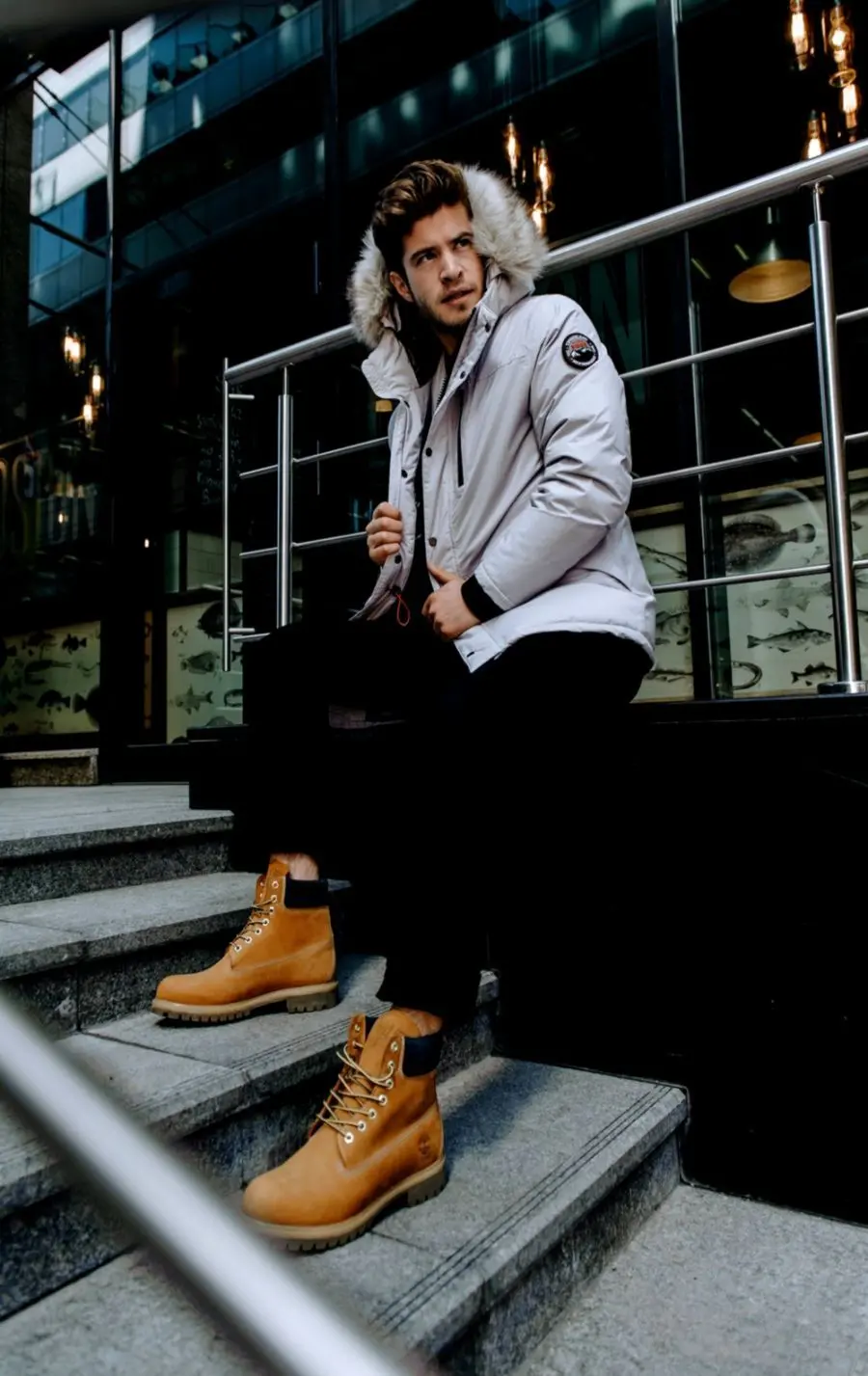 Amazing Instagram picture of modeling with expensive jackets and boots