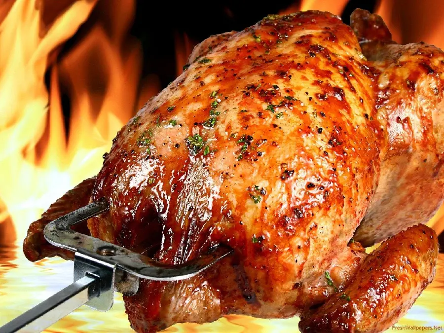 The hottest profile photo of a delicious, fully roasted chicken kebab for Telegram