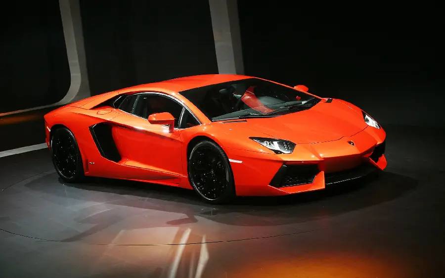 Super beautiful orange Lamborghini poster with special quality 2022