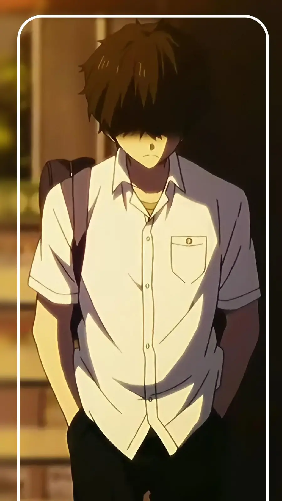 A quiet and calm anime boy photo for Samsung phone background