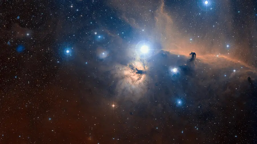 Download a lovely profile picture of the Horsehead Nebula with bright stars around it