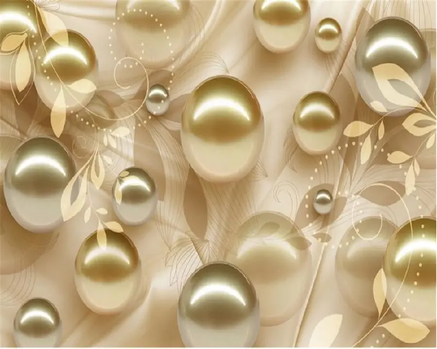 Fantasy photo of golden pearl wallpaper in a shell