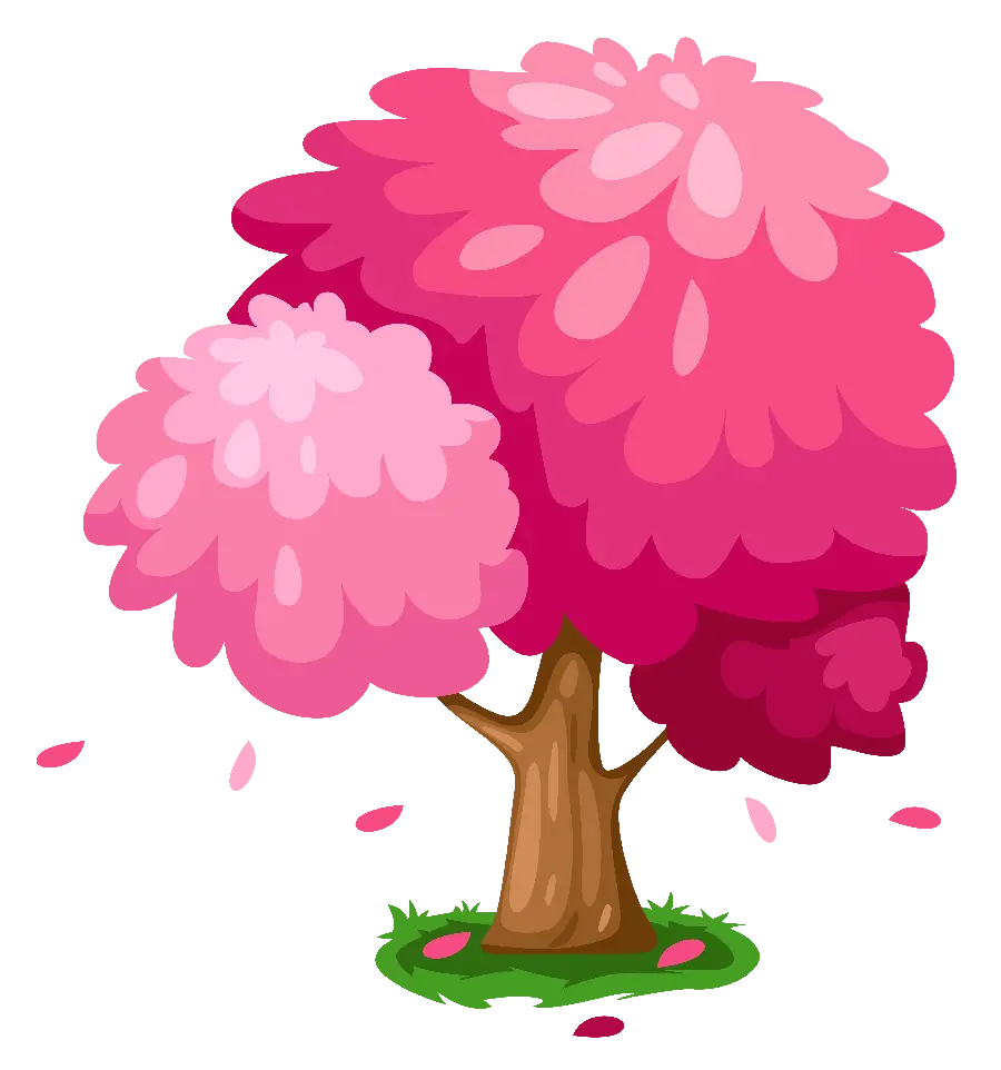 Free Download High Quality Pink Cartoon Tree Drawing