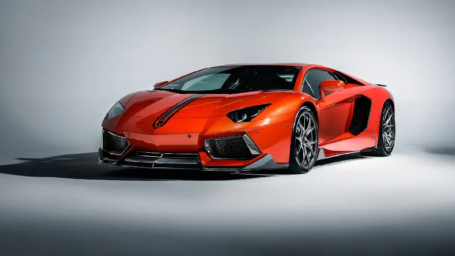 New and high-quality background of a red car for your computer