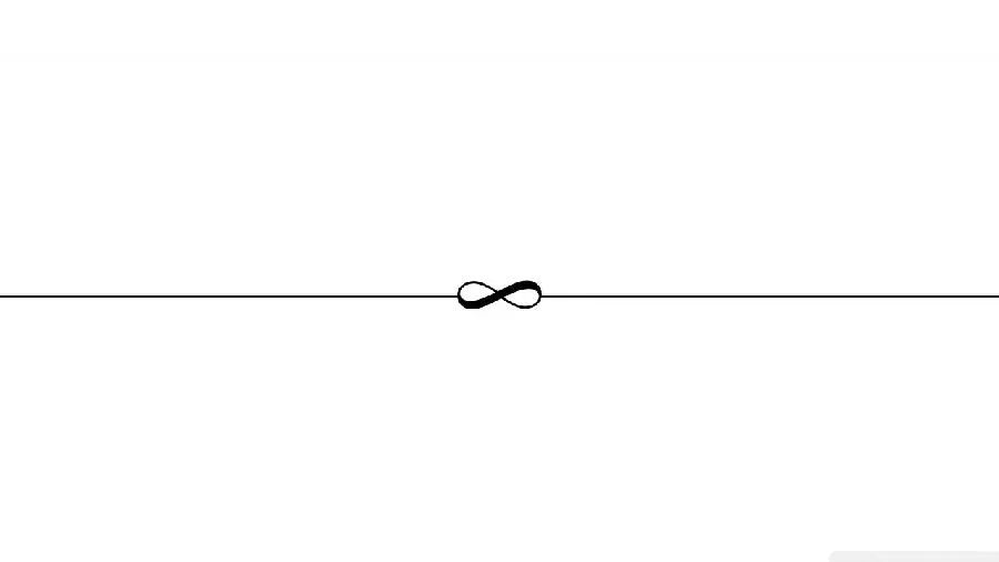 Unique vector of a horizontal line with an infinity sign to separate messages