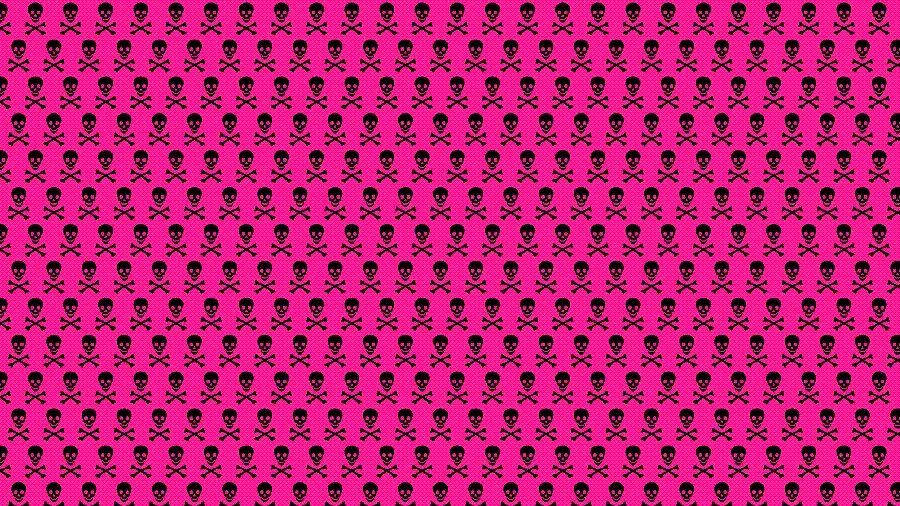 Unique Background of Beautiful Pink Texture with Skull Design