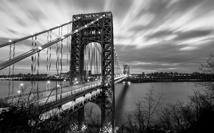 The most viewed black and white background with a famous and cool bridge design