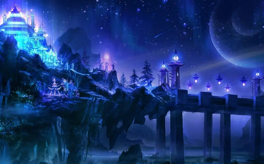 Glittery Purple Magical Land Wallpaper 2022