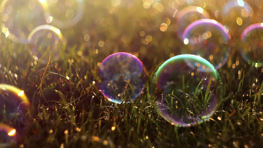 The most popular background of soap bubbles in the plain
