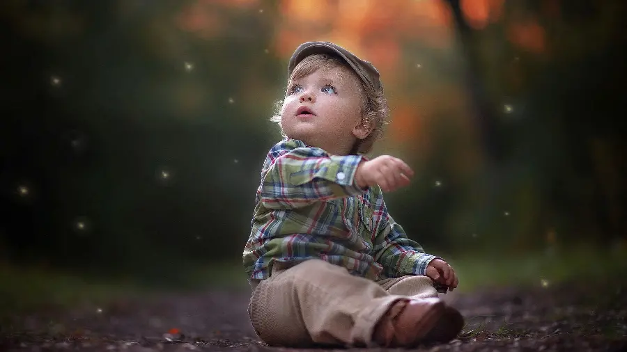 The most popular artistic photo of a little boy in nature 