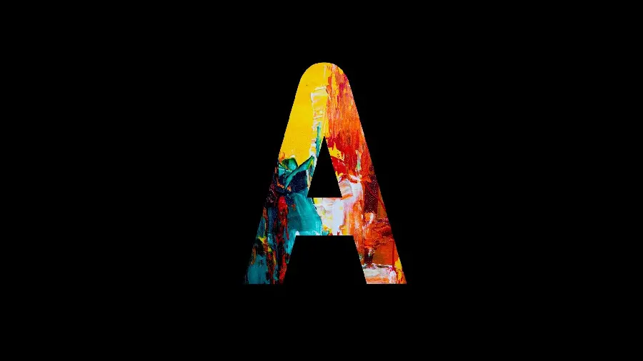 The hottest logo of the English letter A with various colors in full HD quality 