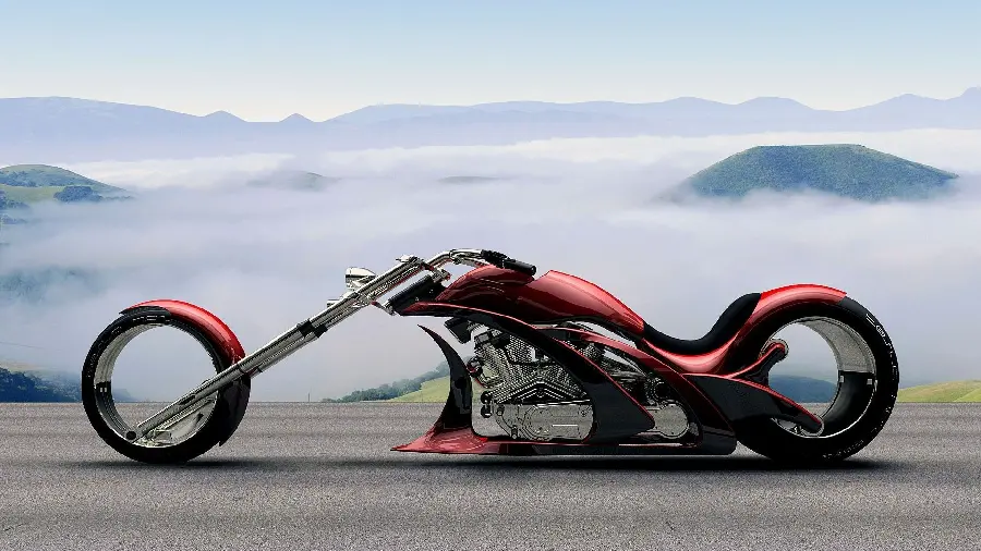 A special laptop background photo with a beautiful design of the engine New and heavy custom bike with hd quality in me