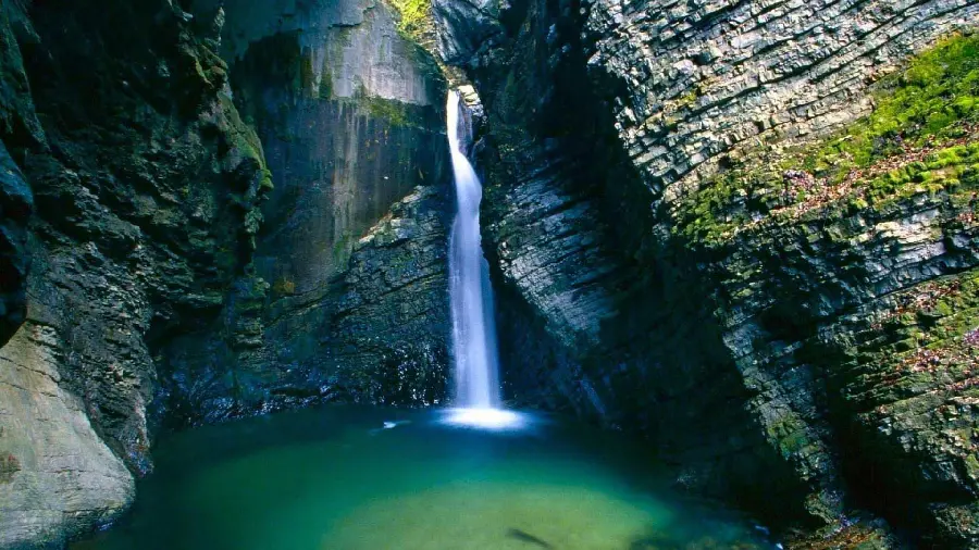 Download stock photo of a unique view of a beautiful waterfall in Full HD quality 
