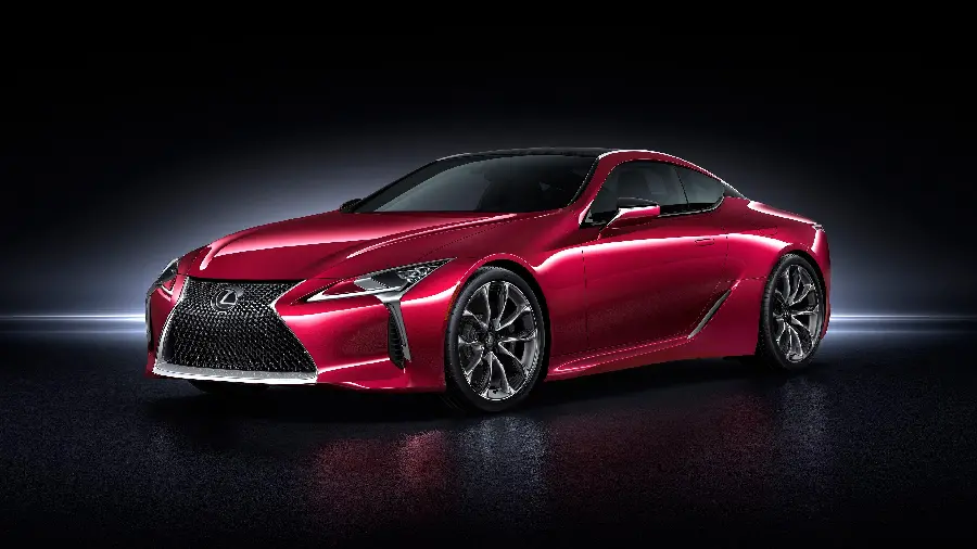 Beautiful image of Lexus LC 500 cherry color in hd quality suitable for phone