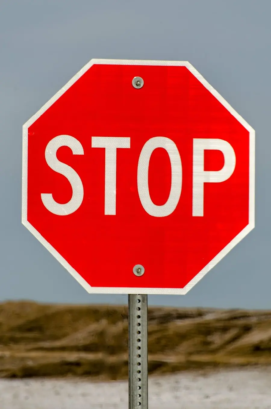 New image of the famous police stop sign in red