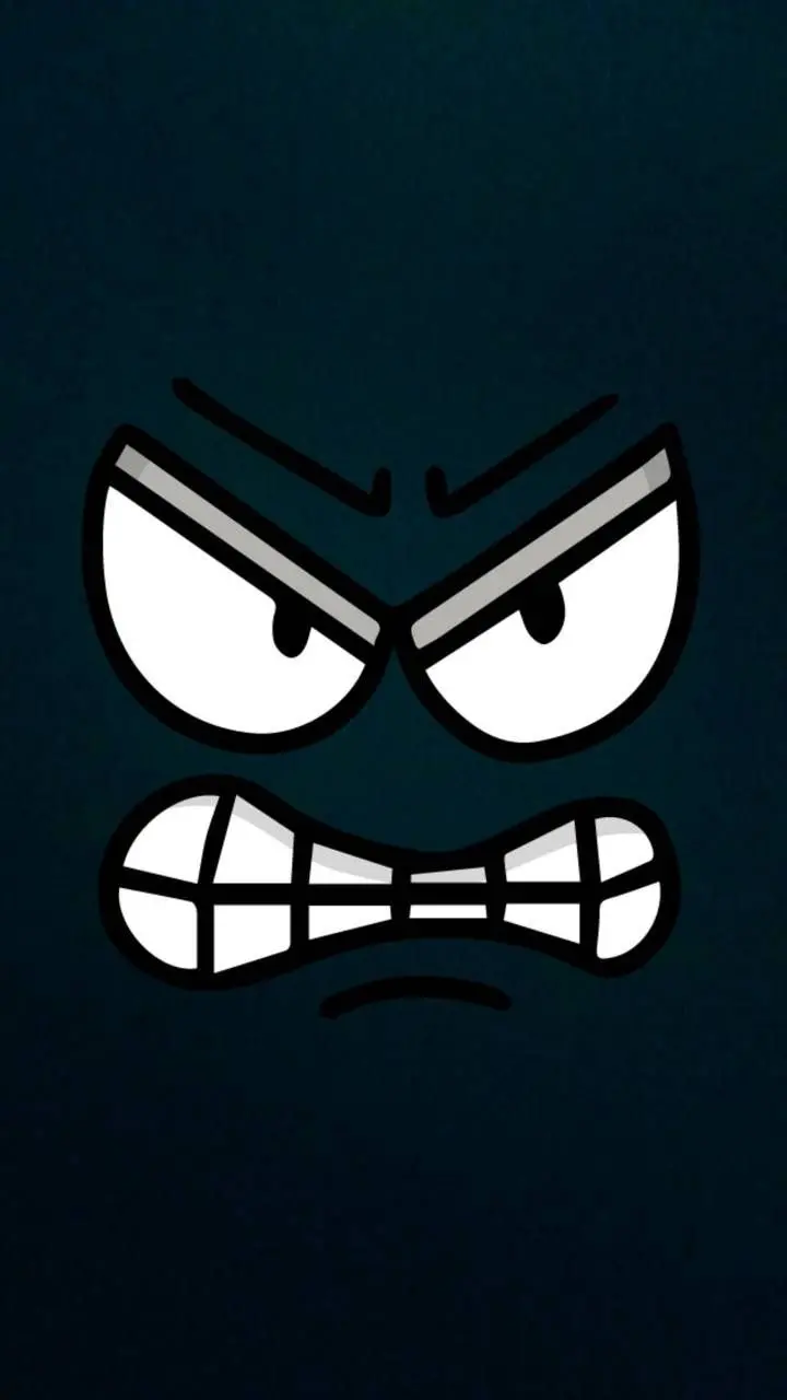 Download angry emoji vector with black background for design template 