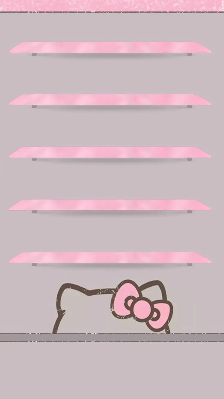 Super cute girly wallpaper with pink kitty design for phone