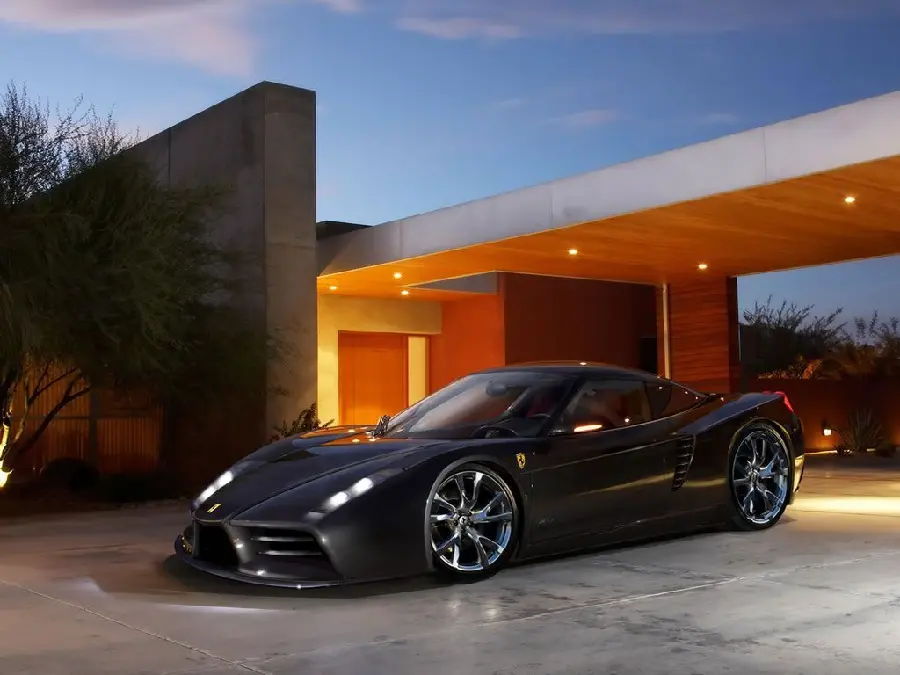 Wallpaper Luxury Ferrari Car in Black for Windows 