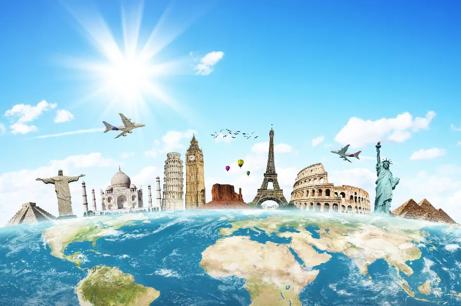High quality photo and professional stock image of a tourism tour for a banner and poster