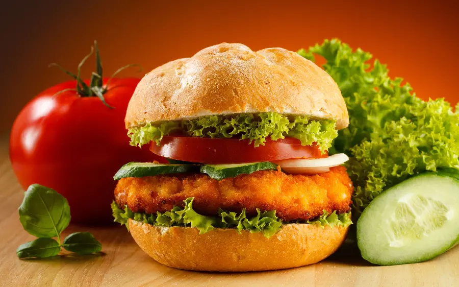 Download high-quality stock photo of a hamburger for graphic work