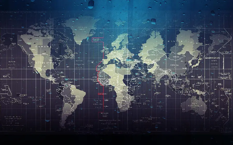 Cool wallpaper of the world map for laptops and computers 