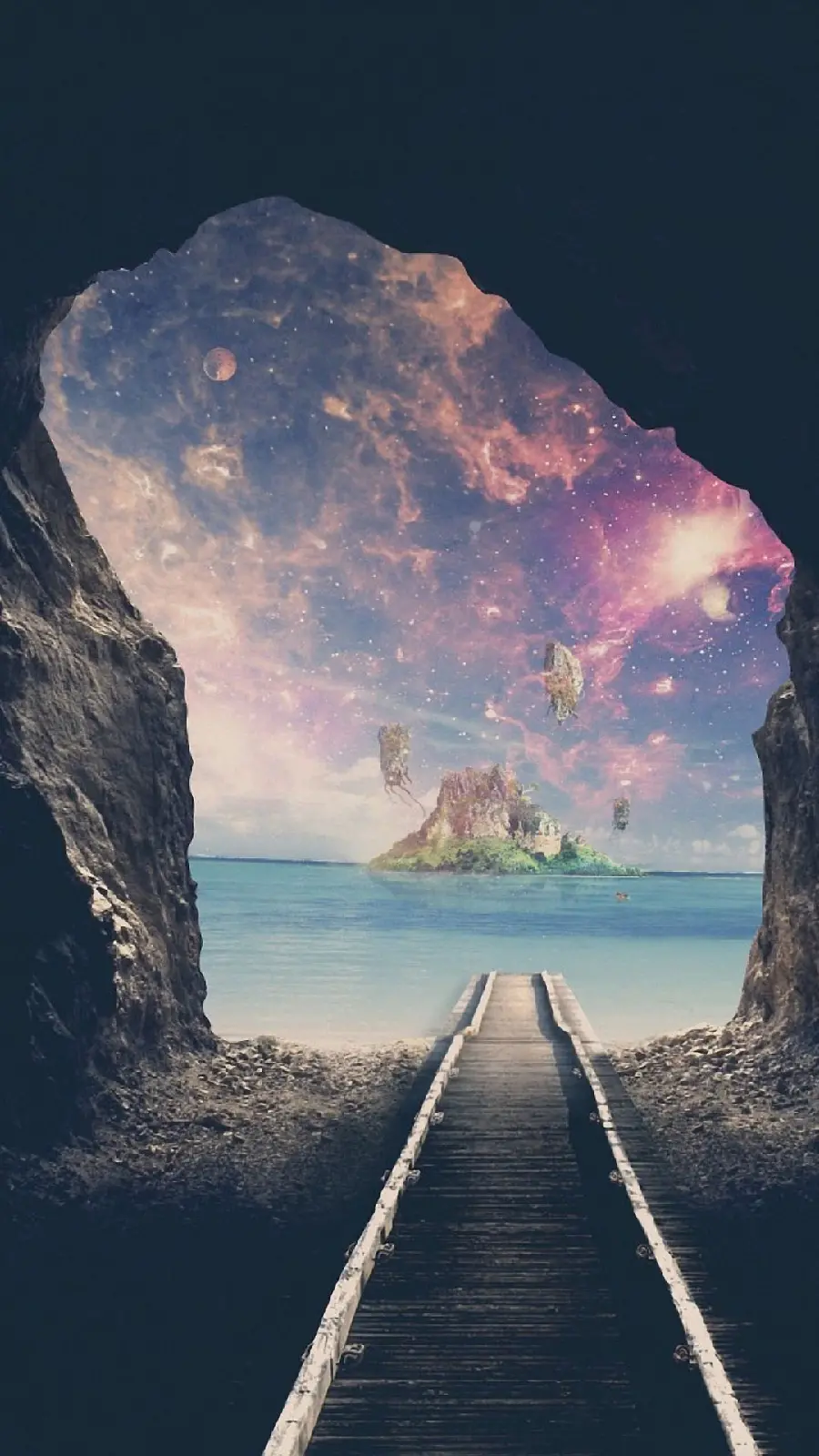 Attractive iPhone background photo of a mysterious island