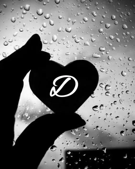 Download the dark profile photo of the English letter D with 8k quality