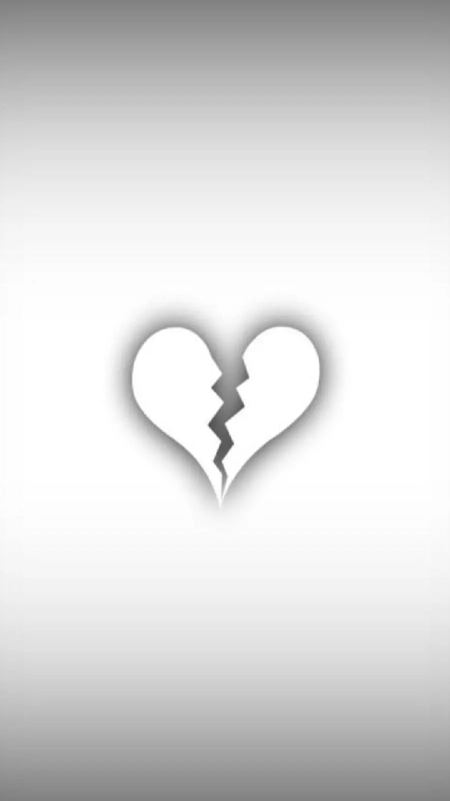 Simple profile picture and stylish broken heart emoji with white theme