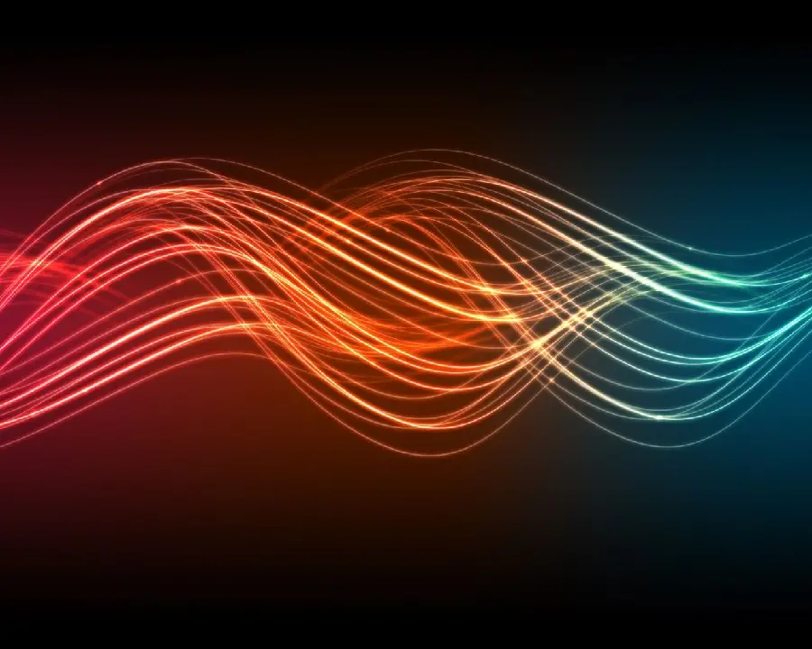 A spectacular image of sound waves with incredibly beautiful colors