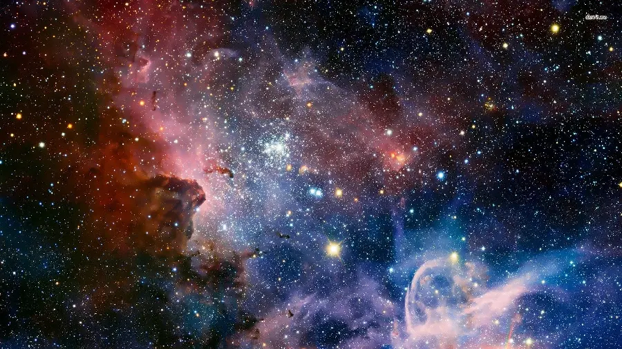 The most beautiful nebula in the world with a beautiful wreath theme in 8k quality