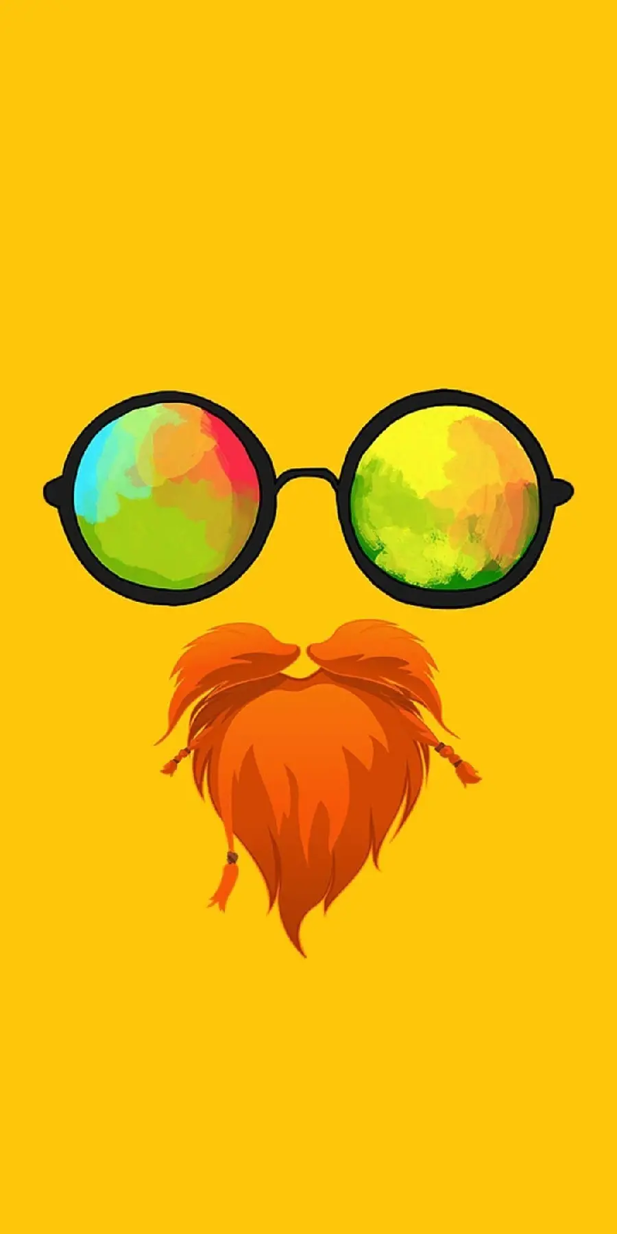 Red Beard Glasses Emoji with Beautiful Yellow Theme Full HD
