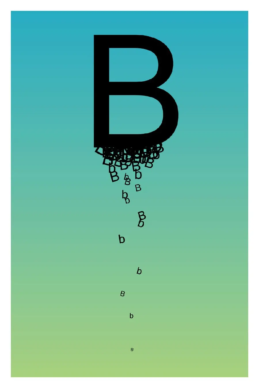 The most stylish mobile wallpaper with the English letter B design in special quality 