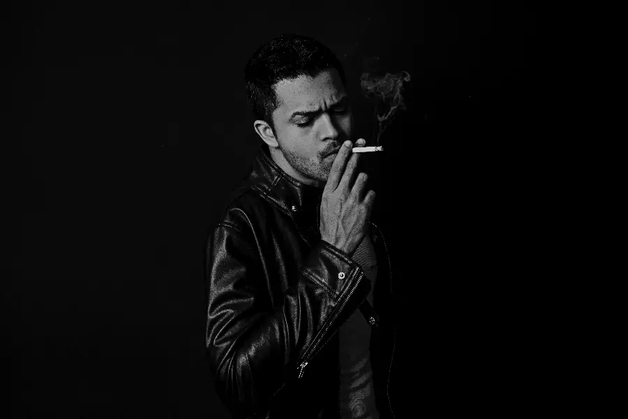 Spectacular Smoking Man Wallpaper with Black Halo for Windows 10 and 11 