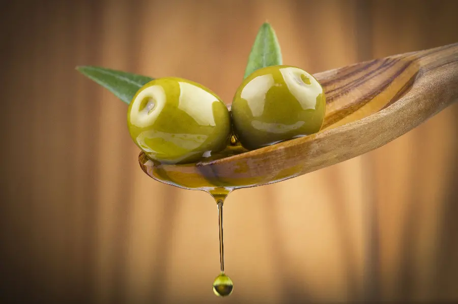 Interesting photo of olives and olive oil for sales promotion 