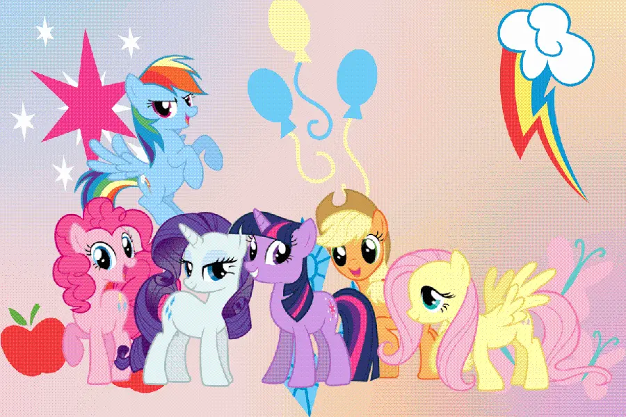 Bright and Colorful Image of Pony Animation for Desktop
